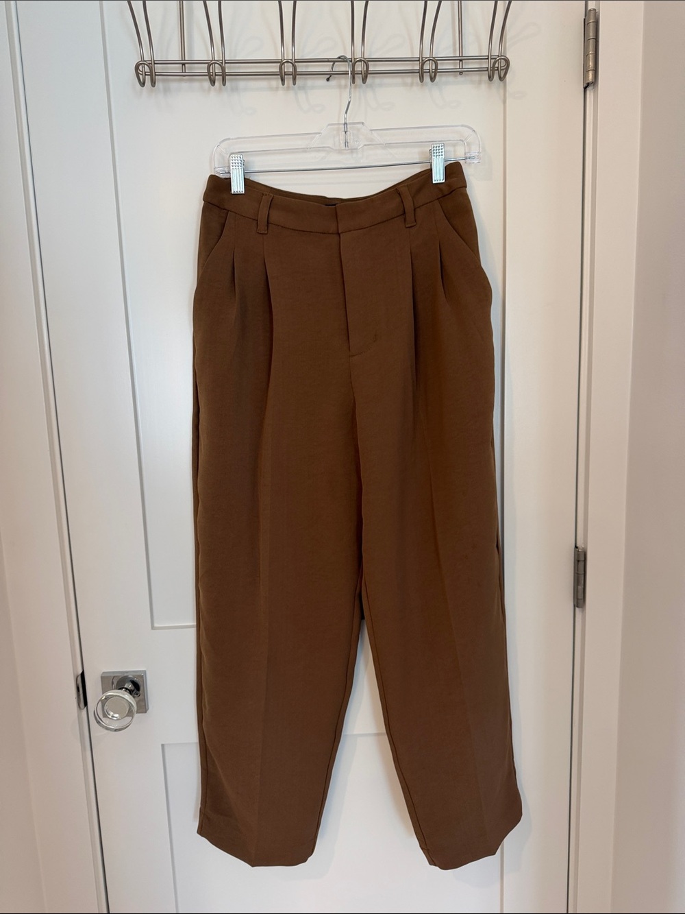 Madewell Brown Pleated Trousers